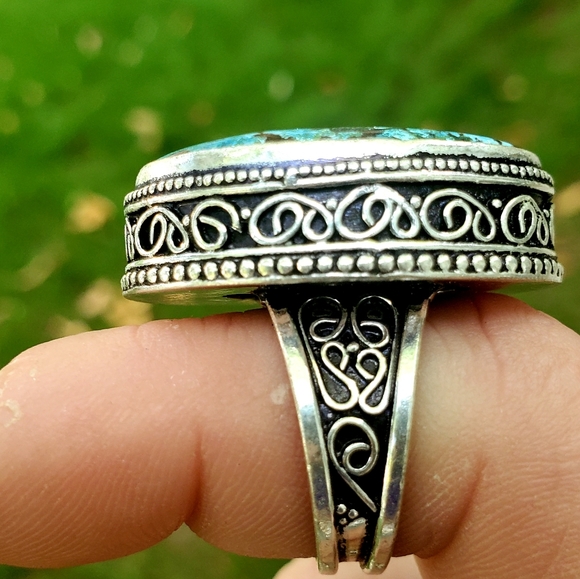 New Chrysocolla 925 Silver Ring. - Picture 5 of 16